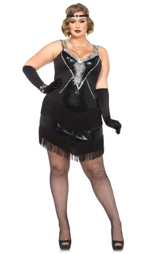 1920s Glamour Plus Size Womens Gatsby Dress Costume