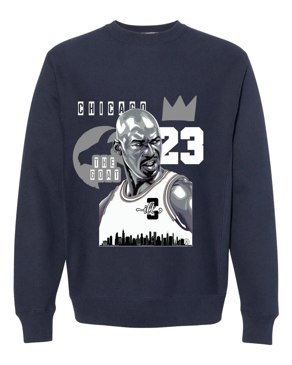 AIR JORDAN 3 “WHITE NAVY”| ILLCURRENCY Navy Blue T-Shirt (Chicago 23)