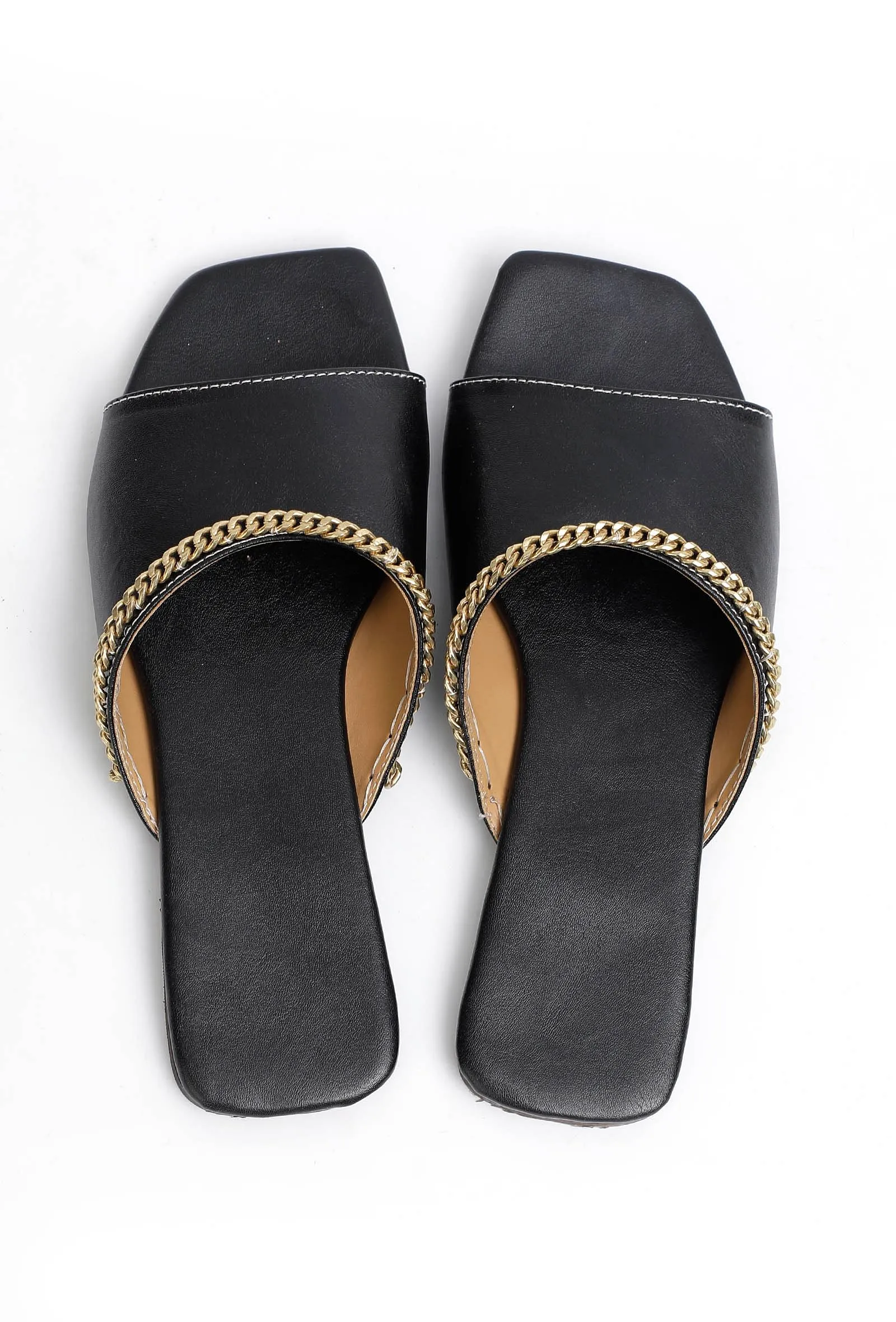 Charcoal Black Cruelty-Free Leather Flats