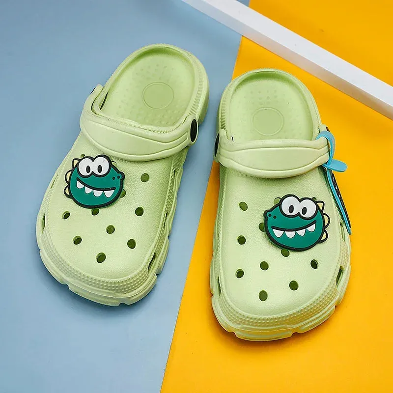 Children Slippers Boy Girls Clogs Summer Casual Shoe EVA Slides Size 36-35 Sandals Cartoon Dinosaur Boy Slippers