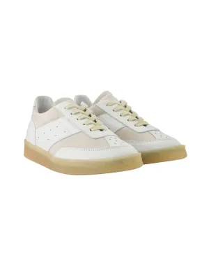 Contrasting Patch Sneakers in Smooth Calfskin