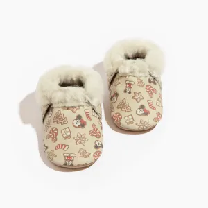 Disney Mickey and Minnie Gingerbread Shearling Baby Shoe