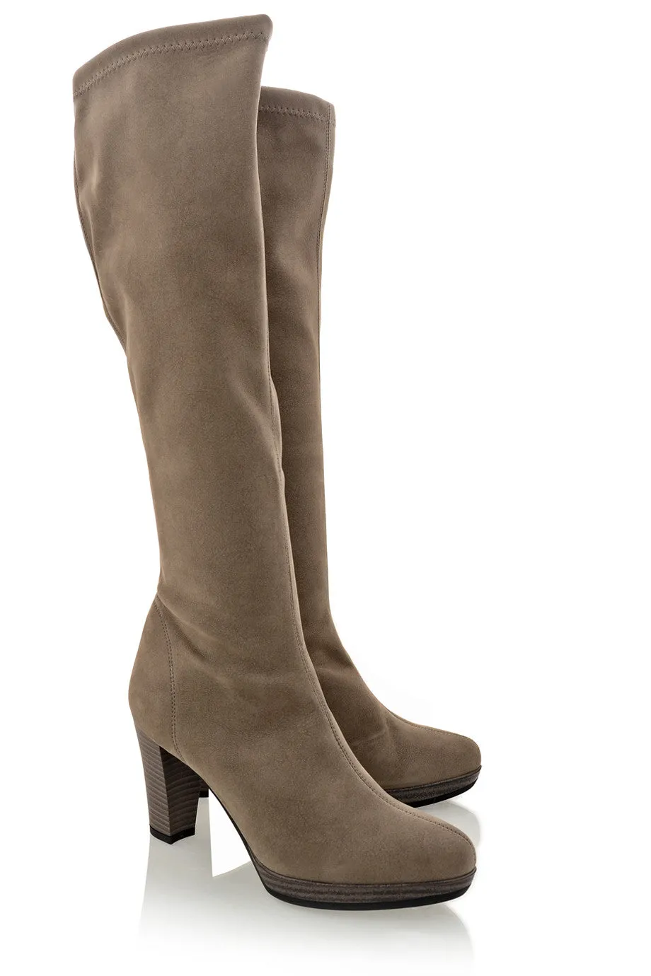 EARTH RAK Taupe Knee-High Boots