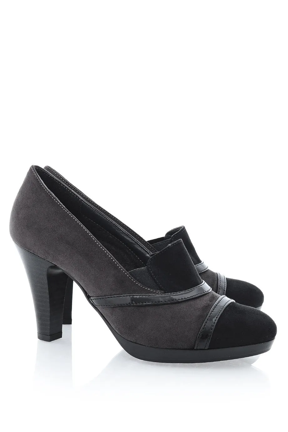 FIORELLA FIORELLA AMELIN Dark Gray Suede Heels