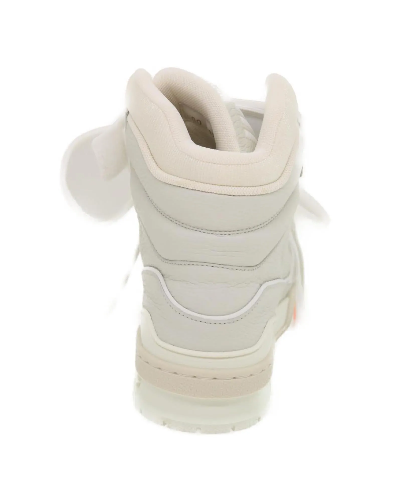 High Cut Leather Trainer Sneakers - White