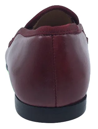 Hoo Shoes Smoking Loafer, Burgundy