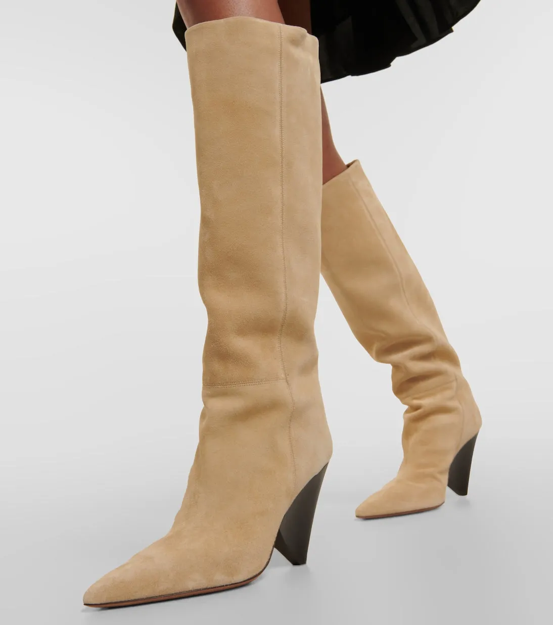 Isabel Marant suede lakita boots, beige