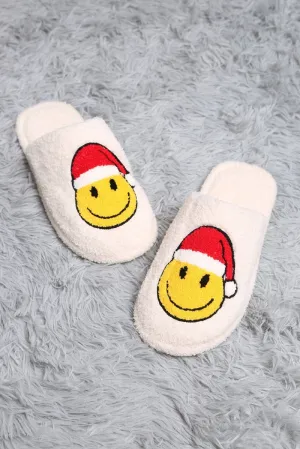 JCL4205-02 Super Lux Smiley Santa Slippers