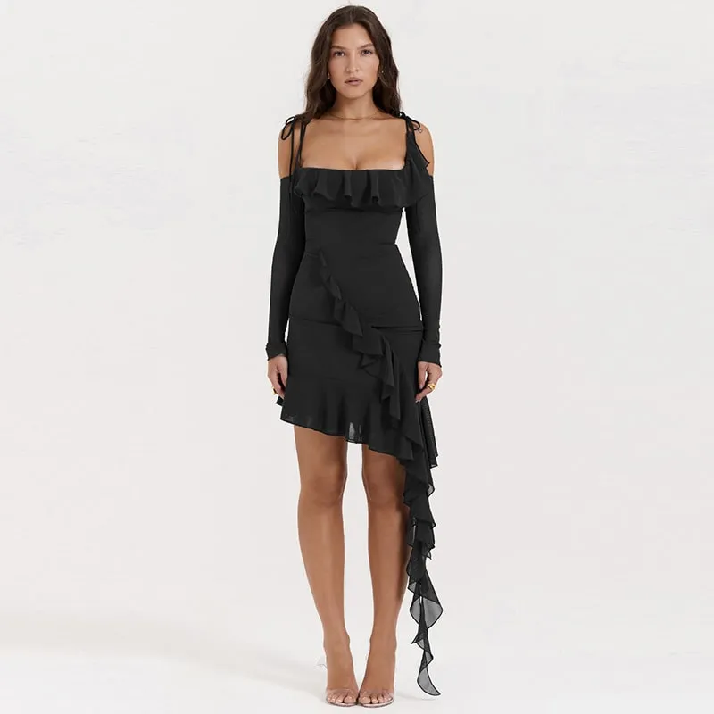 Juliette Tie-up Ruffle Dress