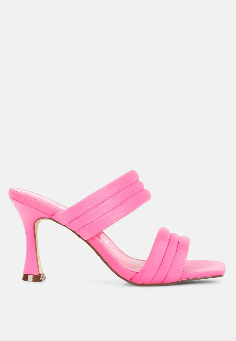 New Crush Quilted Spool Heel Sandals