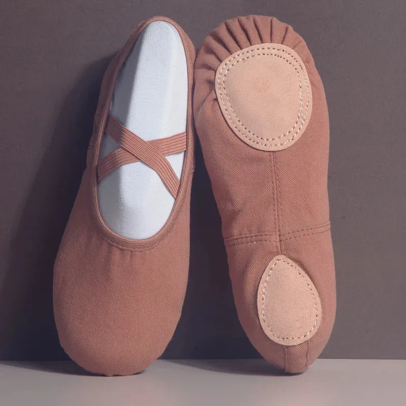 New Women Ballet shoes Dance Children Ballet Slippers Soft Sole Professional Canvas Dance Training Shoes for Morandi Ballet