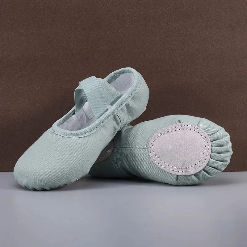 New Women Ballet shoes Dance Children Ballet Slippers Soft Sole Professional Canvas Dance Training Shoes for Morandi Ballet