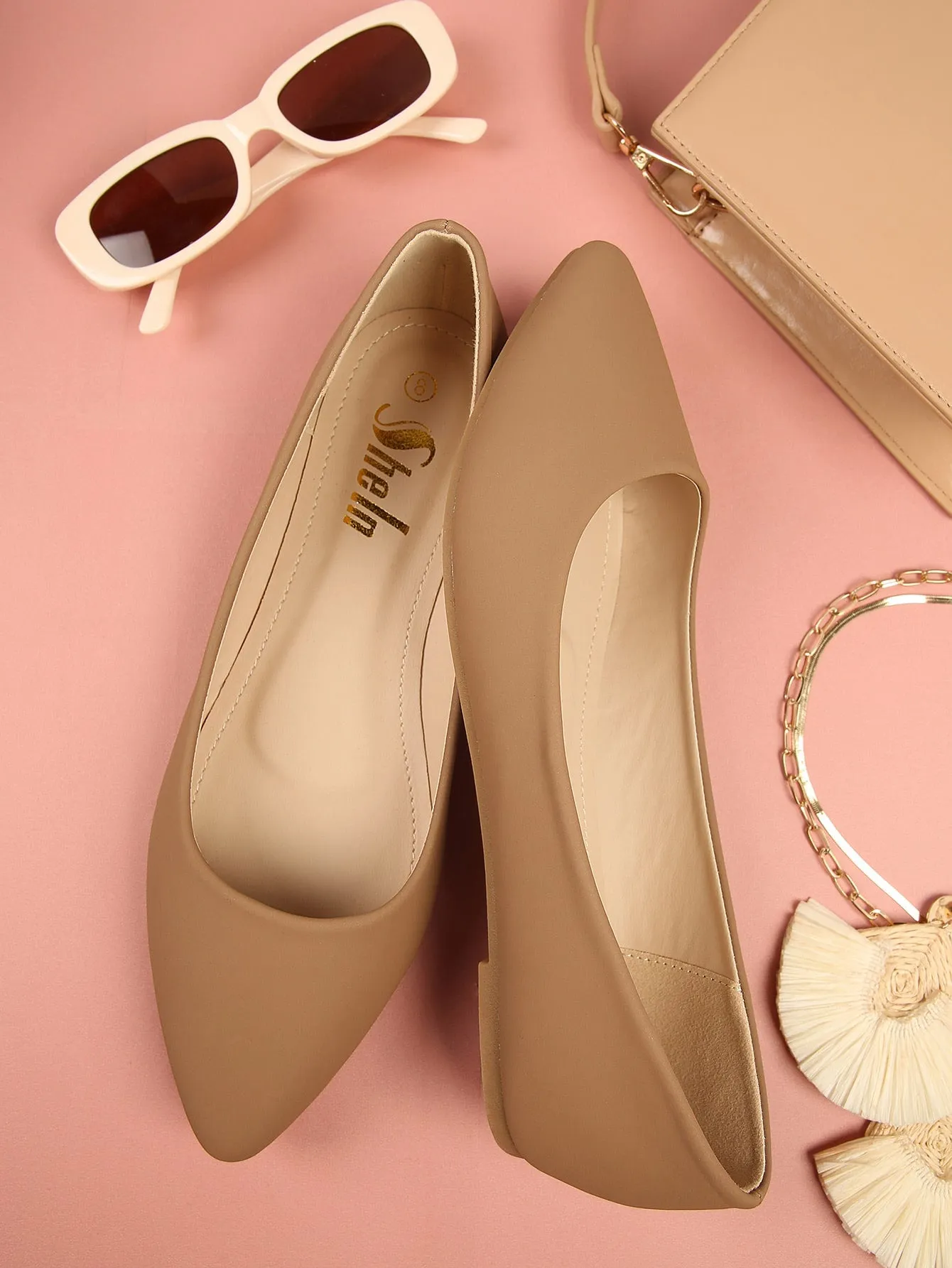 Patent Closed Toe Ballet Flats