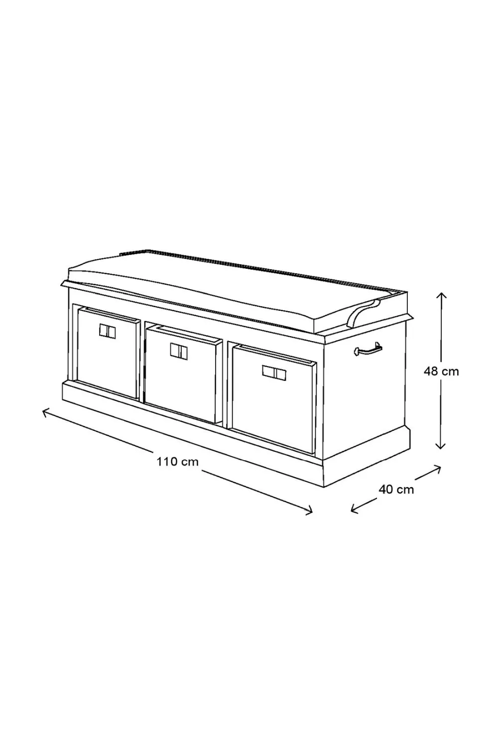 White Mahogany Storage Bench | Rivièra Maison Hyannis Port